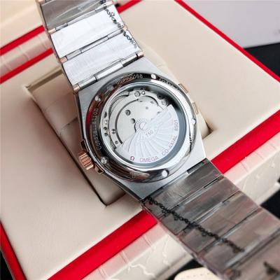 Replica Constellation Japan Miyota 8205 Automatic Mens Watch Silver Dial Diamonds Case Yellow Gold C E380