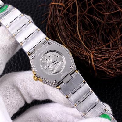 Replica Constellationto Japan Quartz Movement Womens Watch Starry Sky Dial Diamonds Case Two Tone Yellow Gold E383