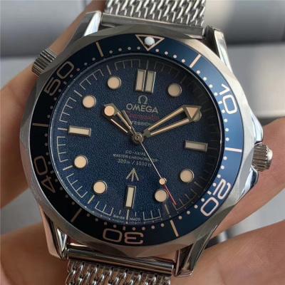 Replica Seamaster A21j Automatic Movement Mens Watch Blue Dial Stainless Steel E386