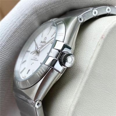 Replica Constellation A21j Automatic Movement Mens Watch Silver Dial Two Tone Rose Gold E391