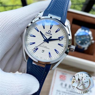 Replica Seamaster 8500 Automatic Movement Mens Watch White Dial Rubber Strap A E394