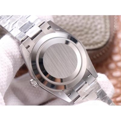 EWF DayDate 40 228345 A2836 Automatic Mens Watch Diamond Bezel Silver Dial President Bracelet Best Edition