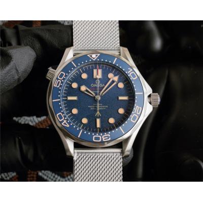 Replica Seamaster A21j Automatic Movement Mens Watch Blue Dial Rubber Strap E414