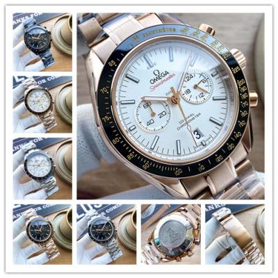 Replica Speedmaster A21j Automatic Movement Mens Watch White Dial Rose Gold B E425