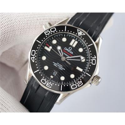 Replica Seamaster 8800 Automatic Movement Mens Watch Black Dial Rubber Strap A E439