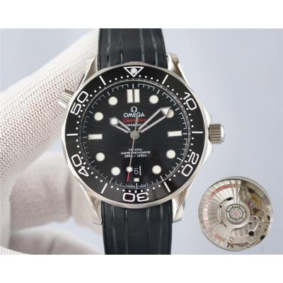 Replica Seamaster 8800 Automatic Movement Mens Watch Black Dial Rubber Strap A E439