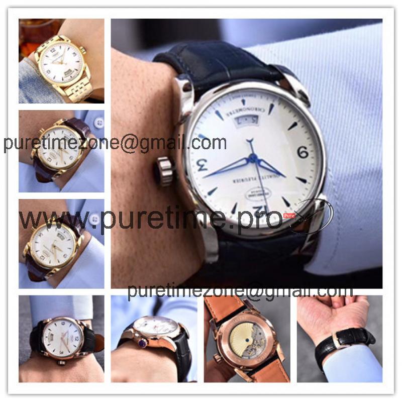 Replica Tonda A21j Automatic Movement Mens Watch White Dial Leather Strap B E25