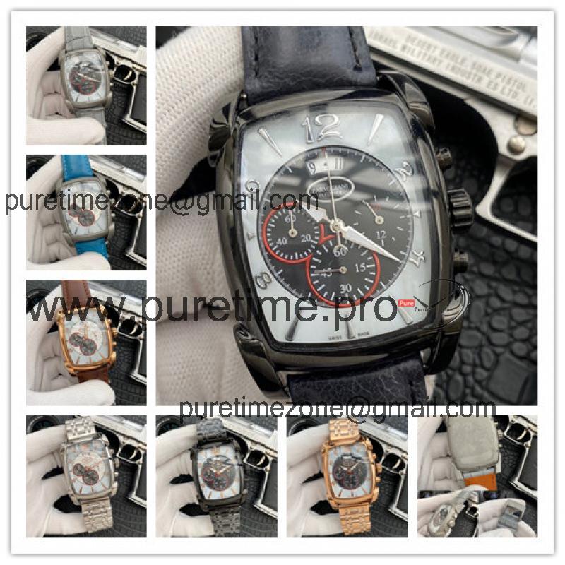 Replica Kalpa A21j Automatic Movement Mens Watch Black Dial Leather Strap E43