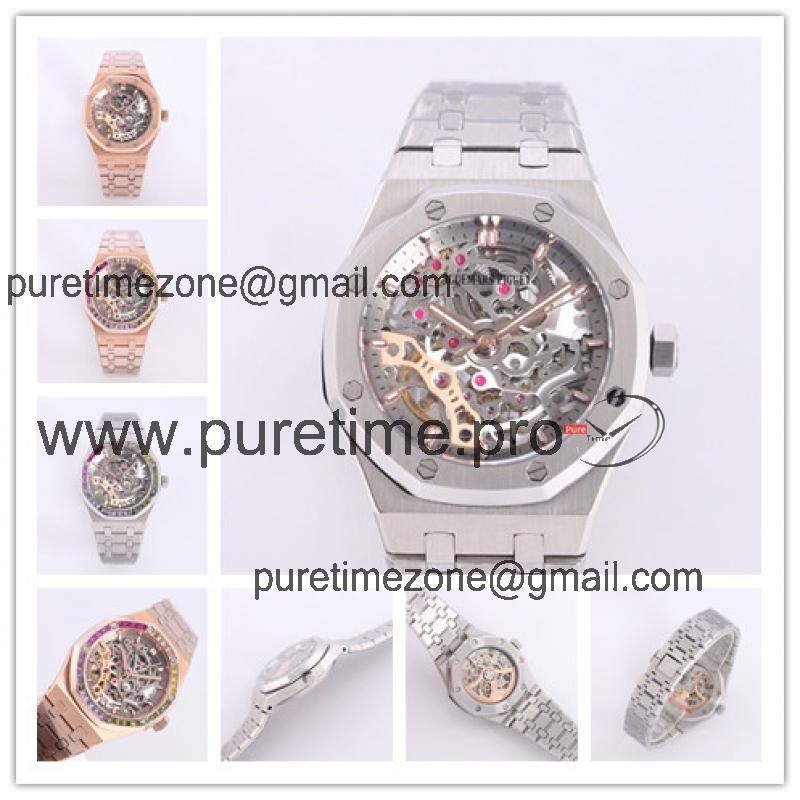 Replica Royal Oak A21j Automatic Movement Womens Watch Skeleton Dial Stainless Steel A A29