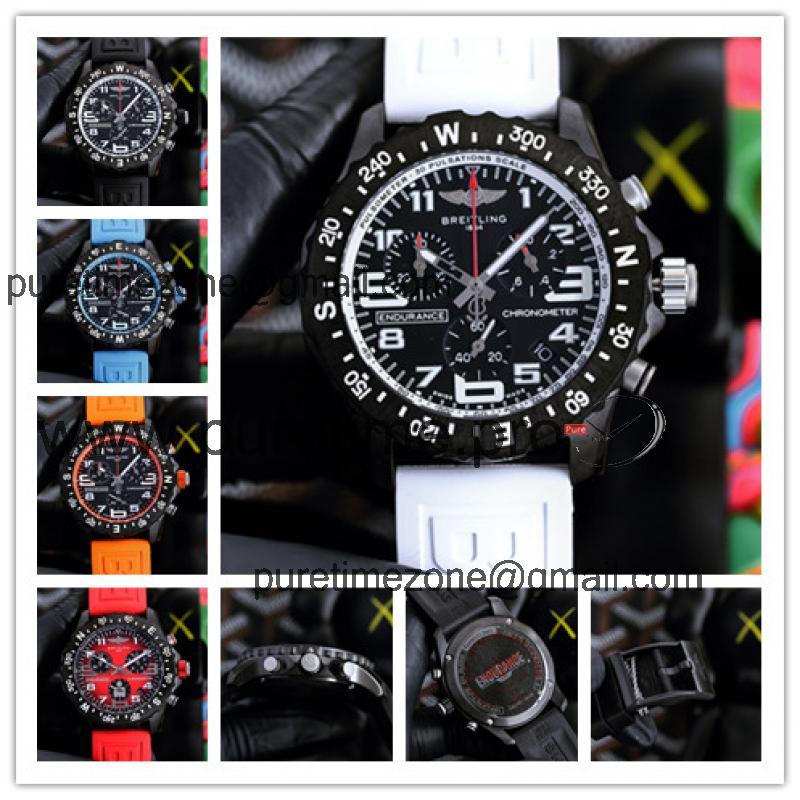 Replica Professional Japan Quartz Chronograph Movement Mens Watch Black Dial Rubber Strap B C133