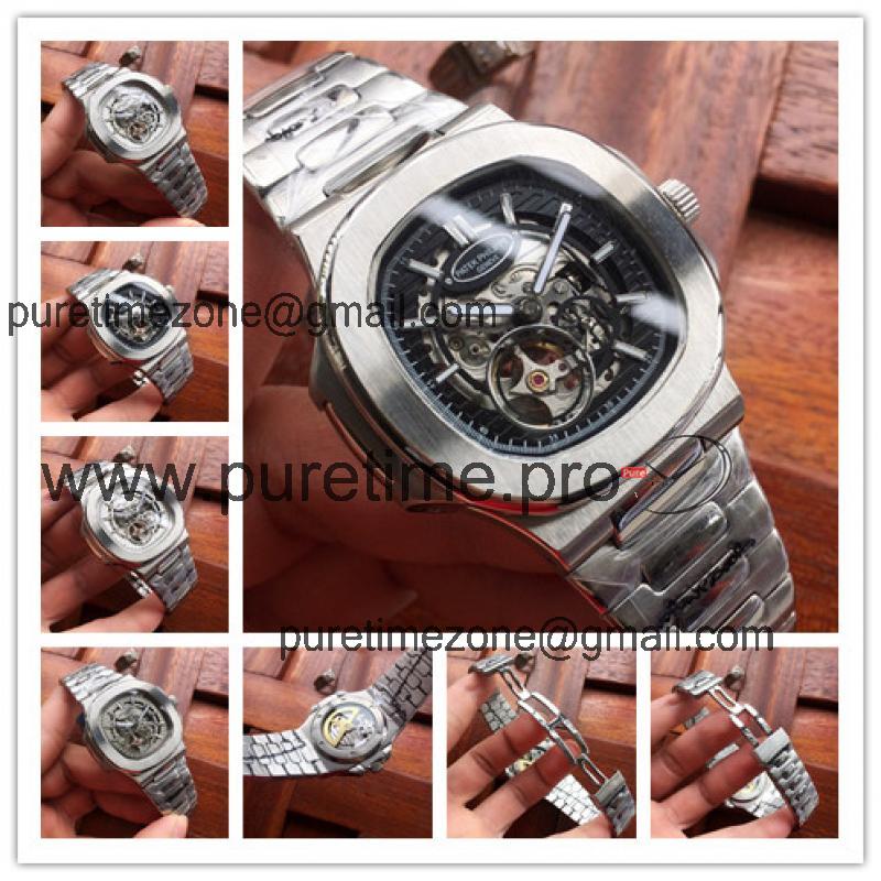 Replica Nautilus Japan Miyota 8215 Automatic Movement Mens Watch Skeleton Dial Stainless Steel B E14