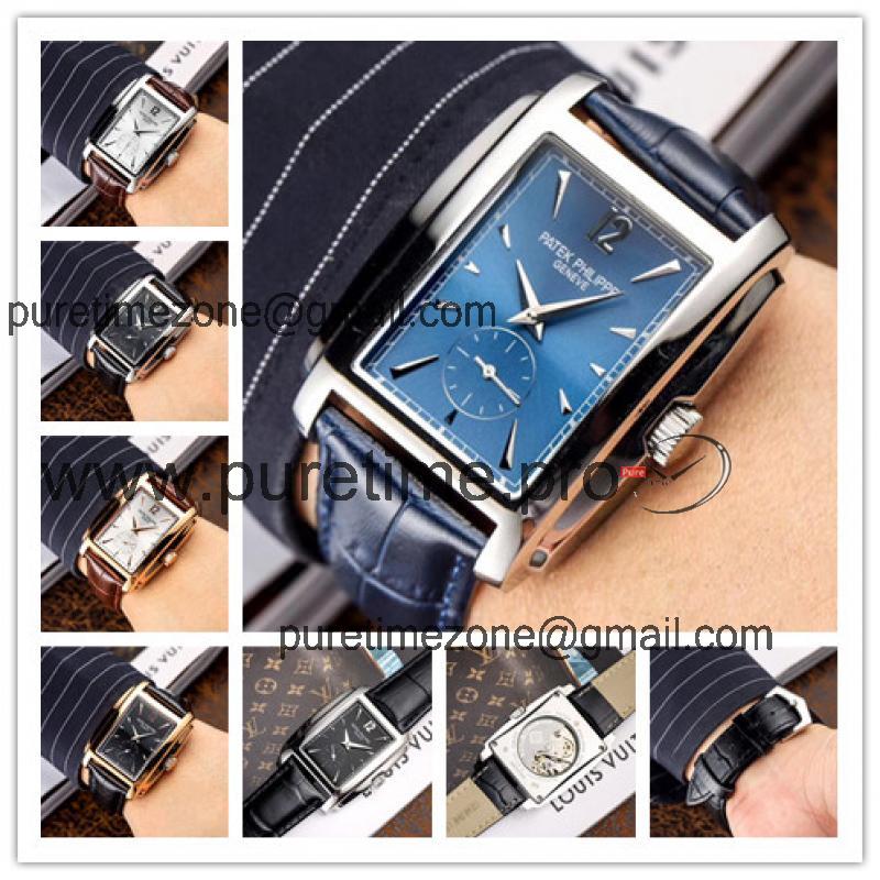 Replica Gondolo A21j Automatic Movement Mens Watch Blue Dial Leather Strap A E40