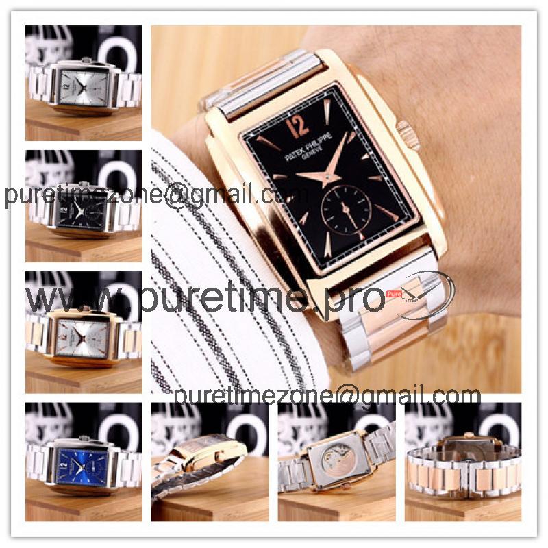 Replica Gondolo A21j Automatic Movement Mens/Womens Watch Black Dial Two Tone Rose Gold A E45