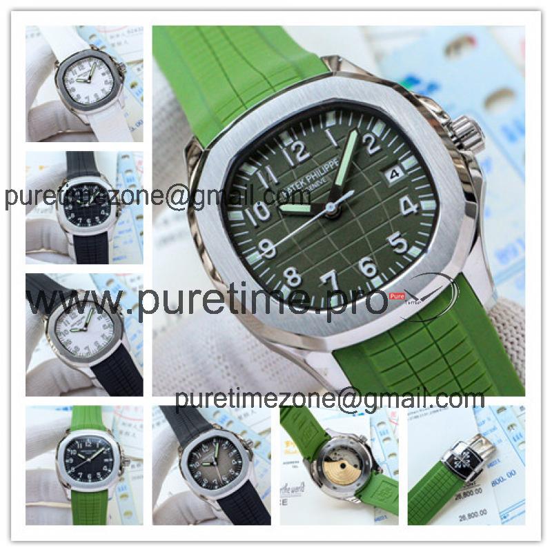 Replica Aquanaut A21j Automatic Movement Mens Watch Green Dial Rubber Strap A E49