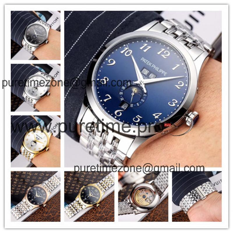 Replica Grand Complications A21j Automatic Movement Mens Watch Blue Dial Stainless Steel A E51