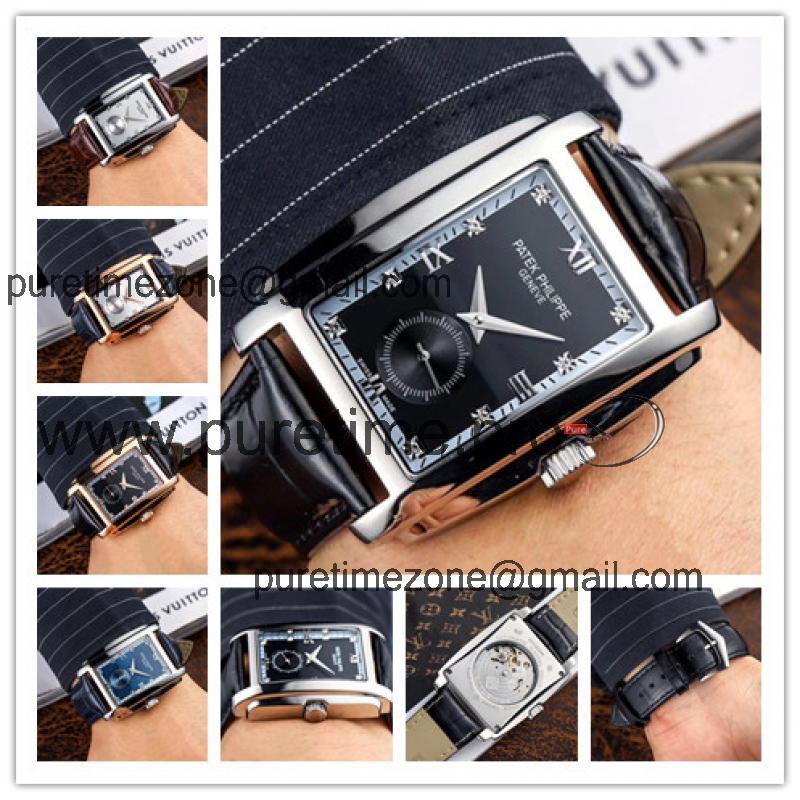 Replica Gondolo A21j Automatic Movement Mens Watch Black Dial Leather Strap B E90