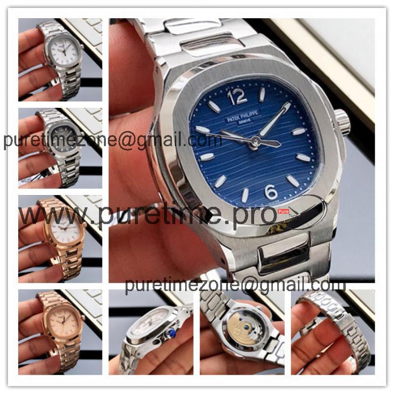 Replica Nautilus A21j Automatic Movement Womens Watch Blue Dial Stainless Steel E125