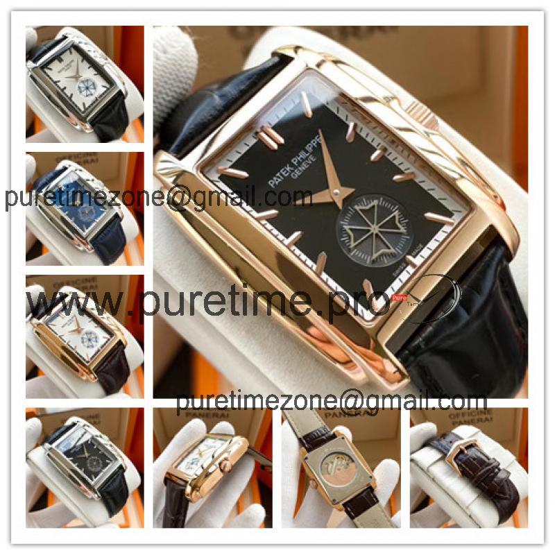 Replica Gondolo A21j Automatic Movement Mens Watch Black Dial Leather Strap B E134