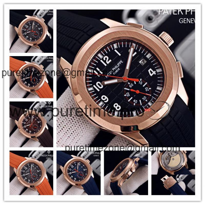 Replica Aquanaut A21j Automatic Movement Mens Watch Black Dial Rubber Strap B E147