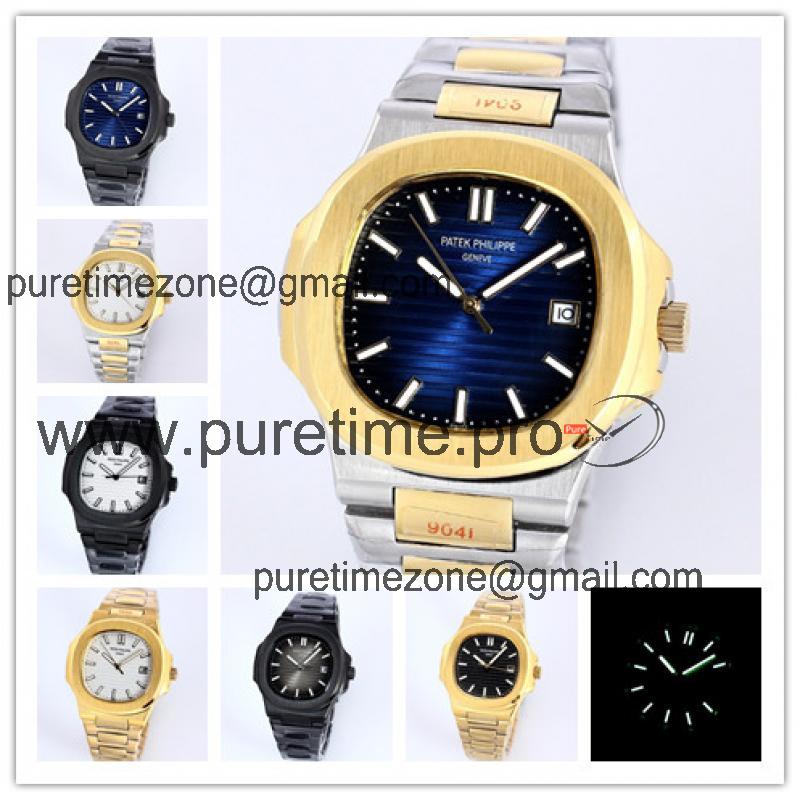 Replica Nautilus 324 Automatic Movement Mens Watch Blue Dial Two Tone Yellow Gold B E173