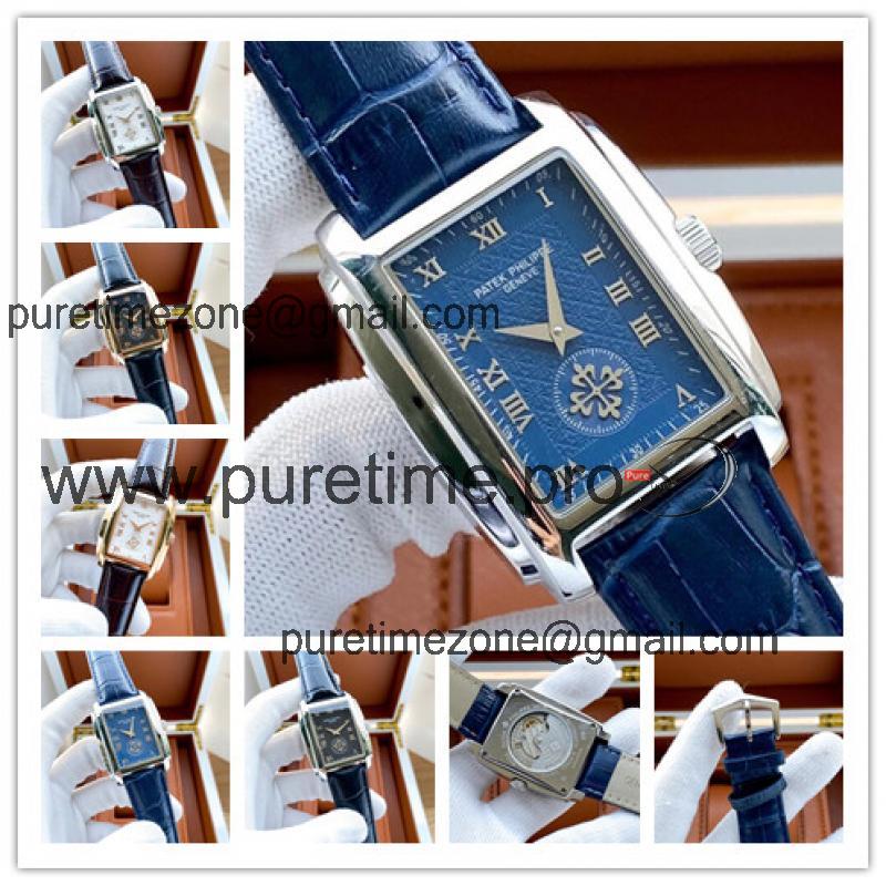 Replica Gondolo A21j Automatic Movement Mens Watch Blue Dial Leather Strap B E185