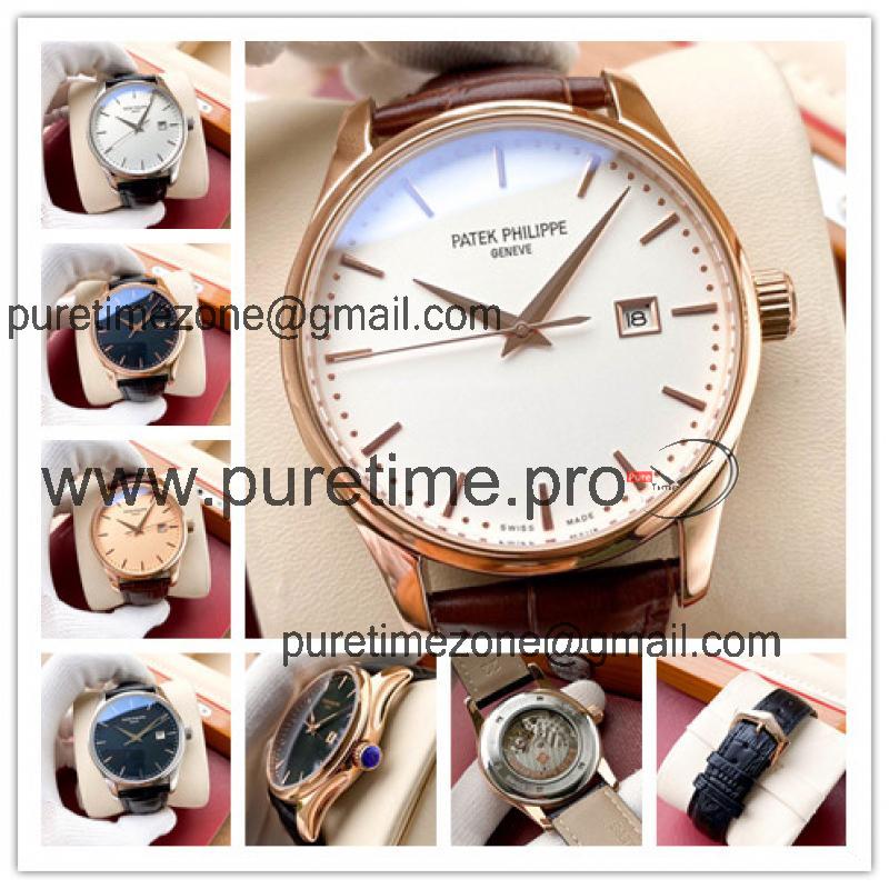 Replica Grand Complications A21j Automatic Movement Mens Watch White Dial Leather Strap E194