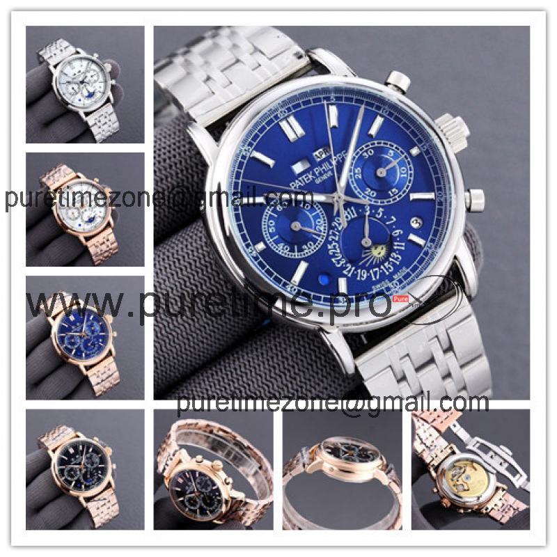 Replica Grand Complications A21j Automatic Movement Mens Watch Blue Dial Stainless Steel E209