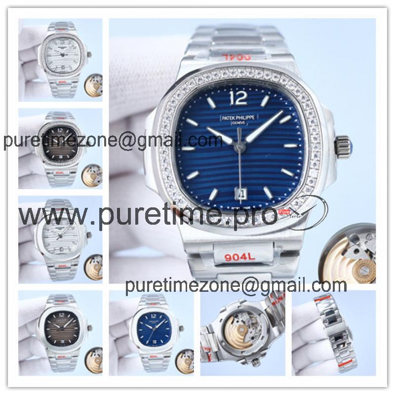 Replica Nautilus Japan Miyota 8215 Automatic Mens Watch Blue Dial Diamonds Case Stainless Steel B E213