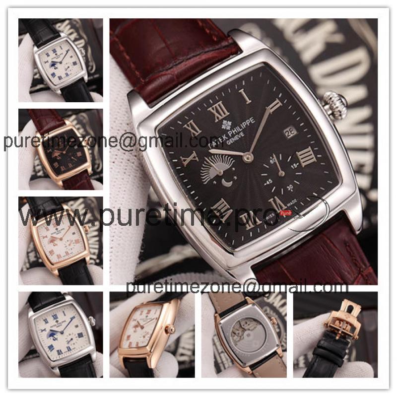 Replica Gondolo Japan Miyota 8215 Automatic Movement Mens Watch Black Dial Leather Strap G12