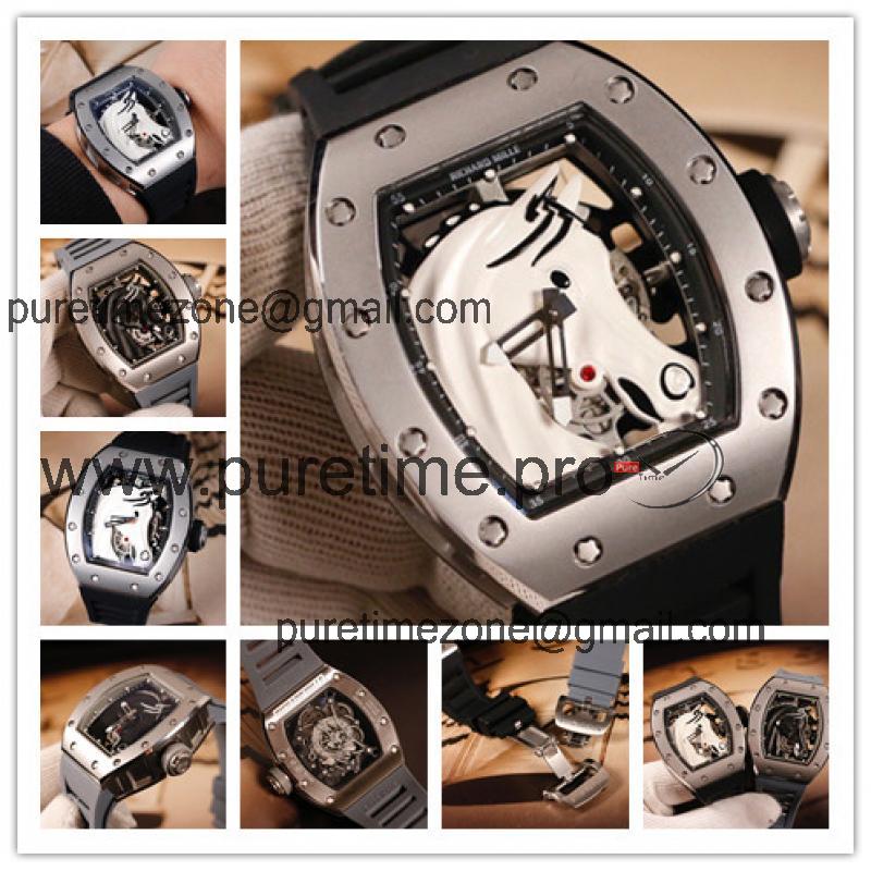 Replica RM052-2 6T51Automatic Movement Mens Watch Skeleton Dial Rubber Strap E20