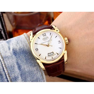 Replica Tonda A21j Automatic Movement Mens Watch White Dial Leather Strap A E25