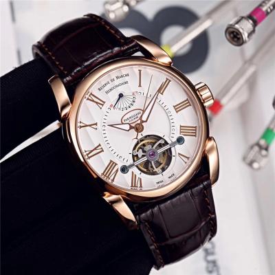 Replica Tourbillon A21j Automatic Movement Mens Watch White Dial Leather Strap E31