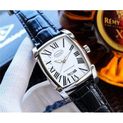 Replica Tonda A2813 Automatic Movement Mens Watch White Dial Leather Strap E35