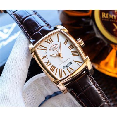 Replica Tonda A2813 Automatic Movement Mens Watch White Dial Leather Strap E35