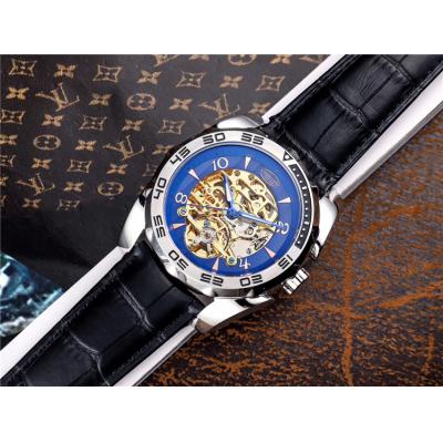 Replica Tourbillon A21j Automatic Movement Mens Watch Skeleton Dial Leather Strap A E36