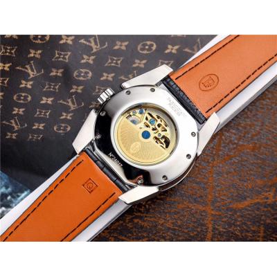 Replica Tourbillon A21j Automatic Movement Mens Watch Skeleton Dial Leather Strap A E36