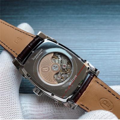 Replica Kalpa A21j Automatic Movement Mens Watch Brown Dial Diamonds Case Leather Strap E38