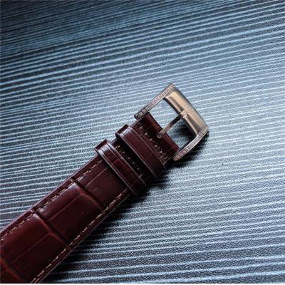 Replica Kalpa A21j Automatic Movement Mens Watch Brown Dial Diamonds Case Leather Strap E38