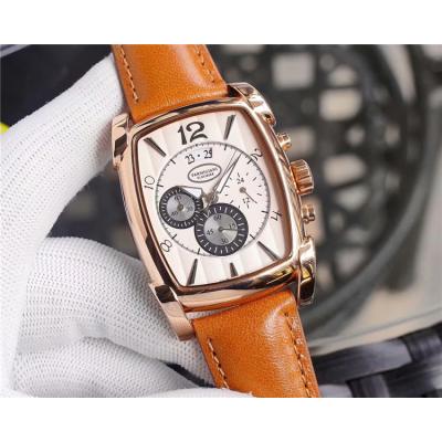 Replica Kalpa A21j Automatic Movement Mens Watch White Dial Leather Strap B E46