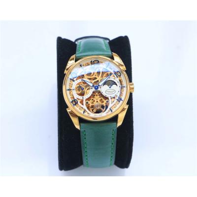 Replica Tonda A21j Automatic Movement Mens Watch Skeleton Dial Leather Strap A E49