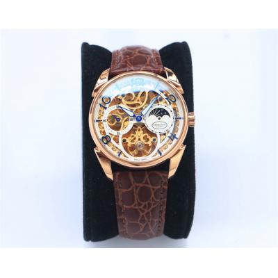 Replica Tonda A21j Automatic Movement Mens Watch Skeleton Dial Leather Strap A E49