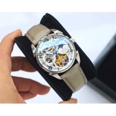 Replica Tonda A21j Automatic Movement Mens Watch Skeleton Dial Leather Strap A E49