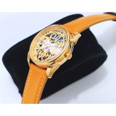 Replica Tonda A21j Automatic Movement Mens Watch Skeleton Dial Leather Strap A E49