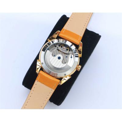 Replica Tonda A21j Automatic Movement Mens Watch Skeleton Dial Leather Strap A E49