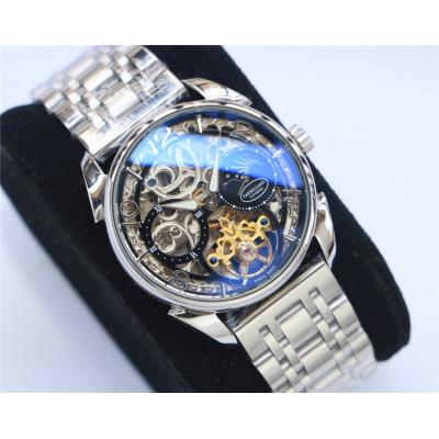 Replica Tonda A21j Automatic Movement Mens Watch Skeleton Dial Stainless Steel B E49