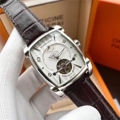 Replica Tourbillon A21j Automatic Movement Mens Watch White Dial Leather Strap A E61