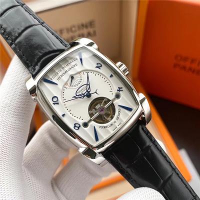 Replica Tourbillon A21j Automatic Movement Mens Watch White Dial Leather Strap A E61