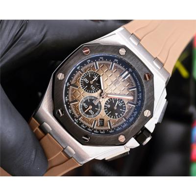 Replica Royal Oak Offshore Japan Quartz chronograph Movement Mens Watch Blue Dial Rubber Strap E216