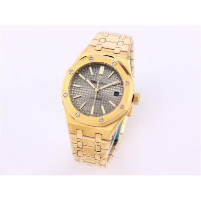 Replica Royal Oak A21j Automatic Movement Womens Watch Silver Dial Diamonds Case Yellow Gold C E227