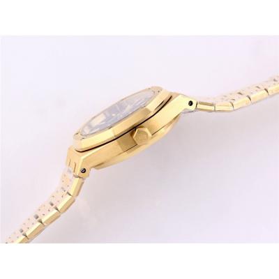 Replica Royal Oak A21j Automatic Movement Womens Watch Silver Dial Diamonds Case Yellow Gold C E227